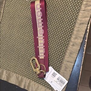 lululemon athletica Burgundy and Gold Key Holder